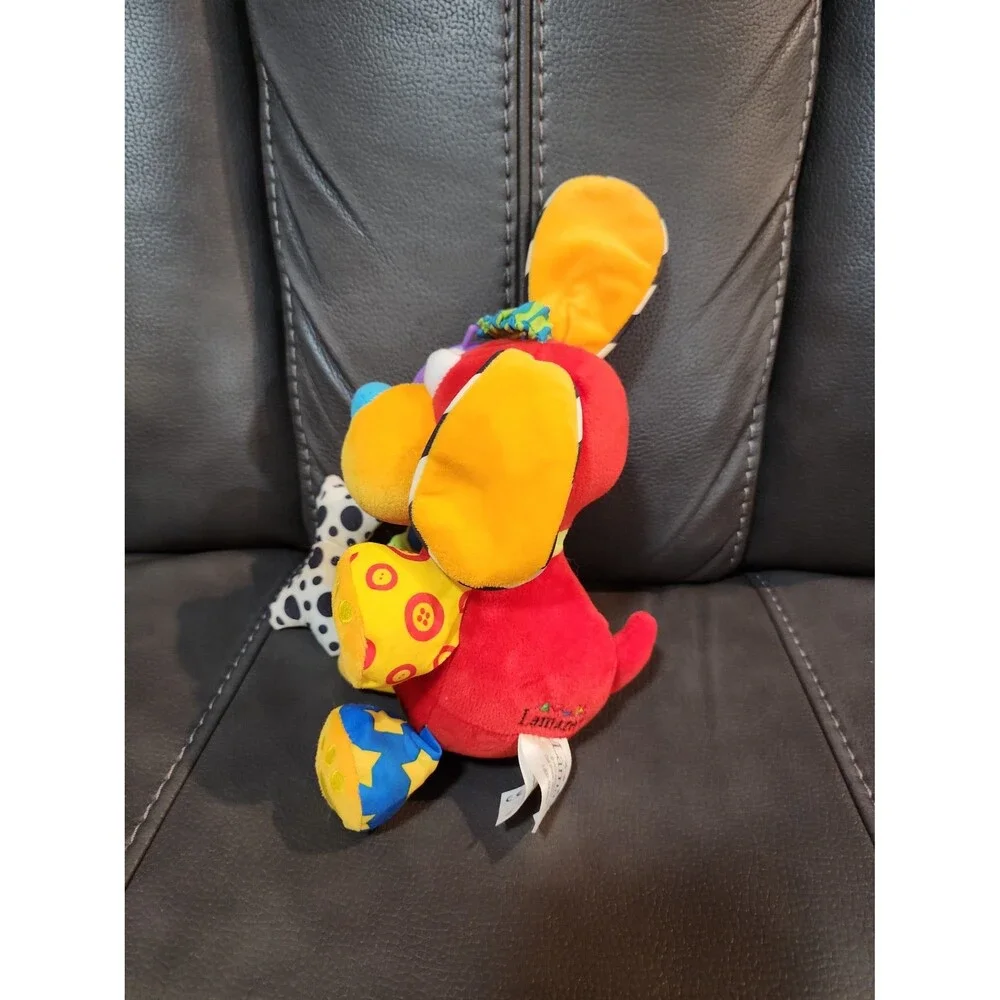 Vintage Rare HTF Lamaze Pup Squeak Puppy  Plush Rattle Toy Baby Einstein